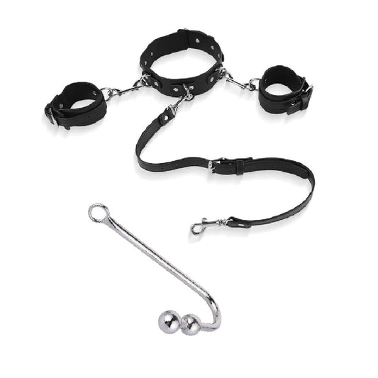 Collar with 5334 and Cuffs Elegant Beaded Hook Anal 0801